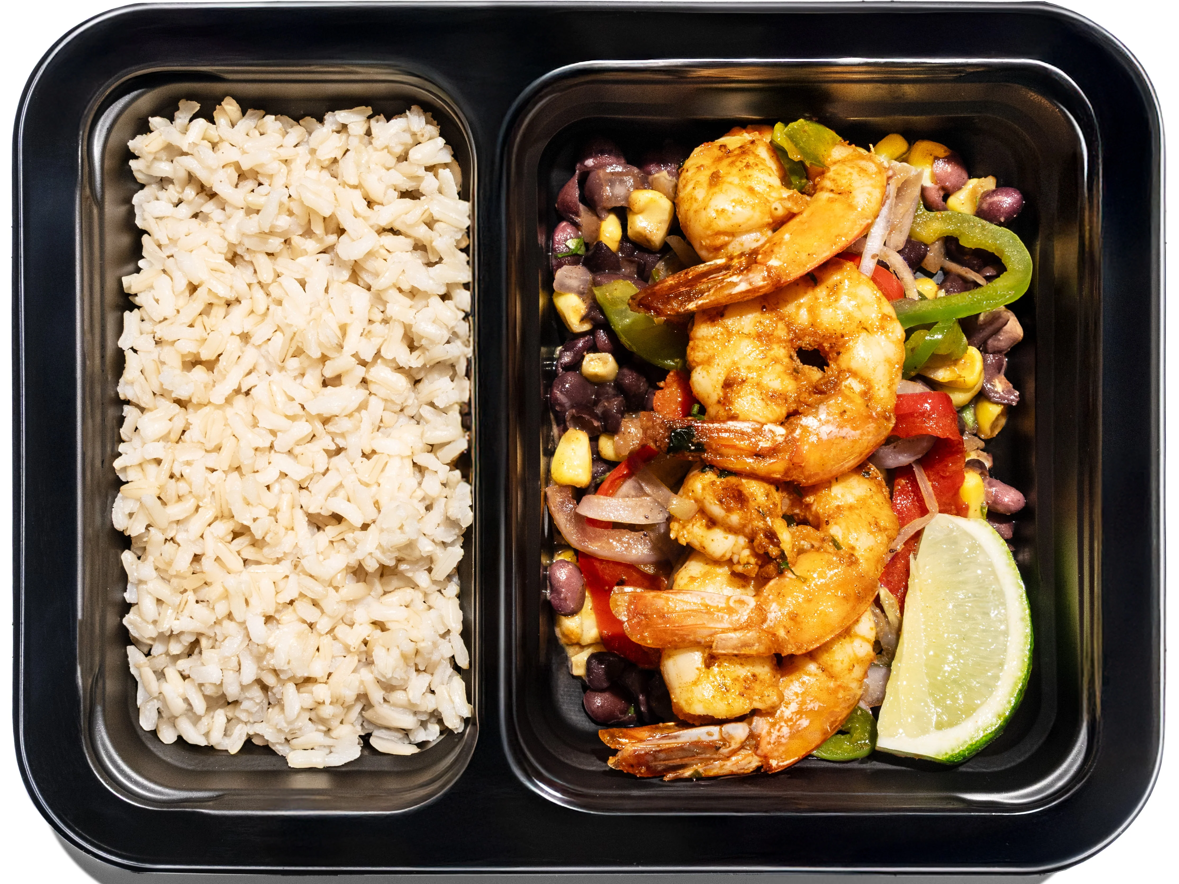 04 - Blackened Shrimp Fajita with Brown Rice, and Black Bean Salsa (GF) - Image 3