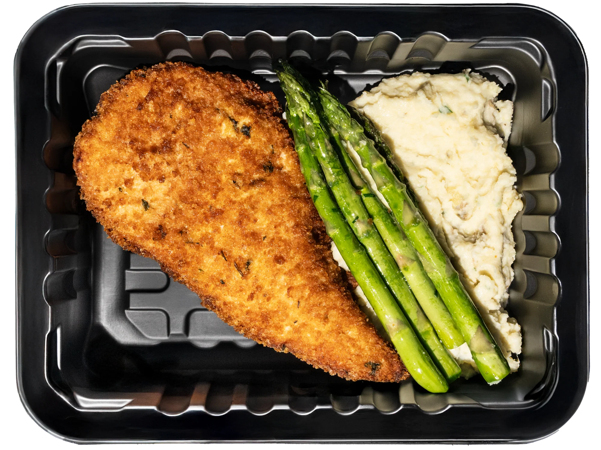 10 - Crispy Italian Chicken with Garlic Mashed Potatoes and Asparagus - Image 4