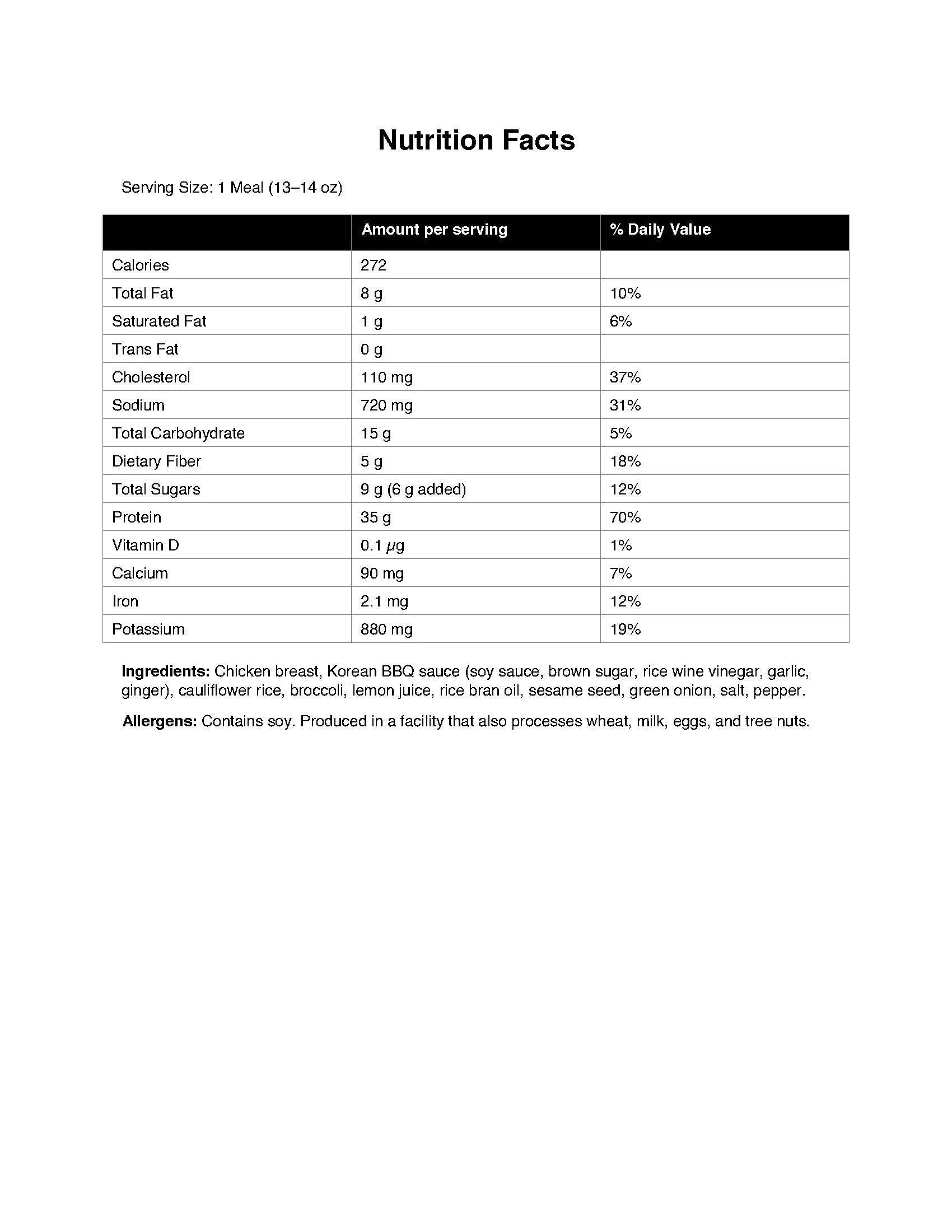 20 - Paleo Korean Chicken Bowl with Lemon Garlic Charred Broccoli and Cauliflower Rice (GF) - Image 4