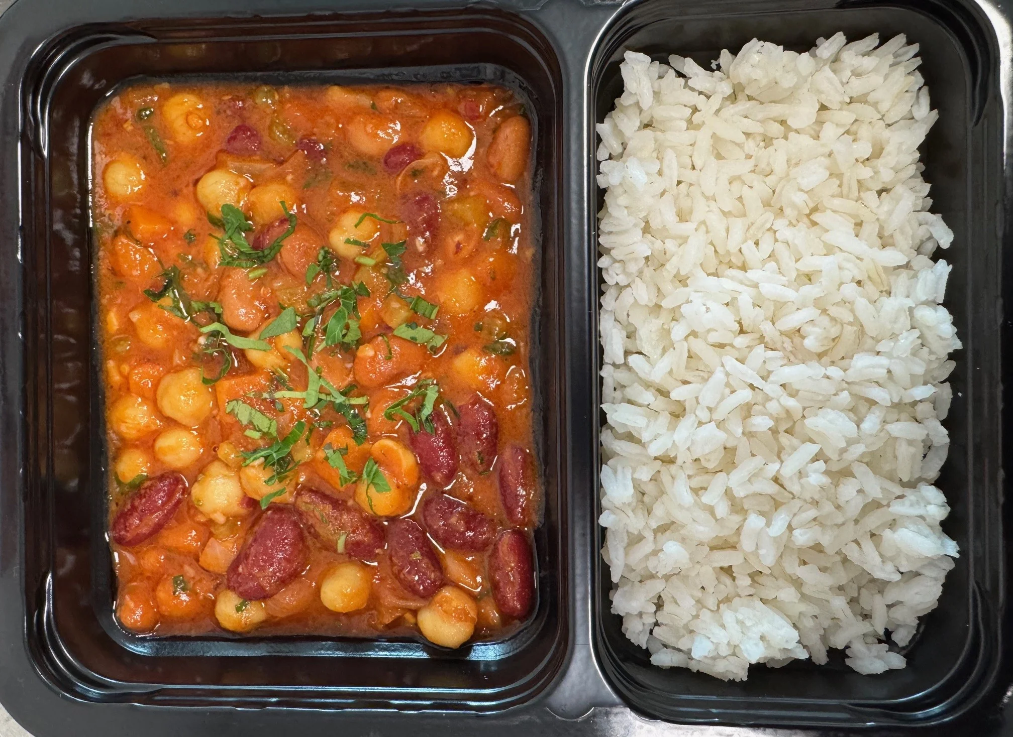 29 - Hearty Three Bean Vegan Stew with White Rice (GF) - Image 4