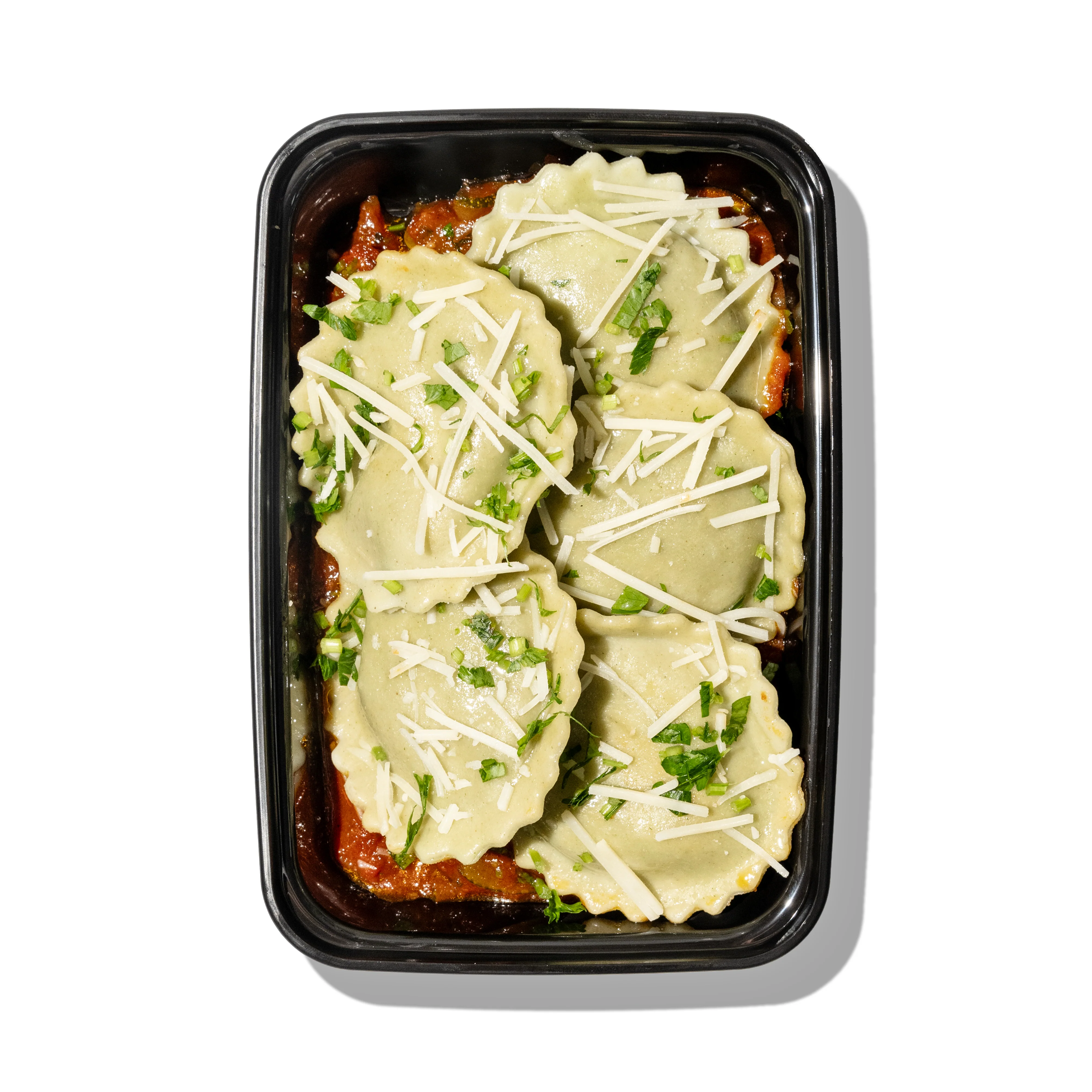 30 - Vegetarian Spinach and Ricotta Ravioli with Arrabbiata Sauce and Parmesan - Image 4