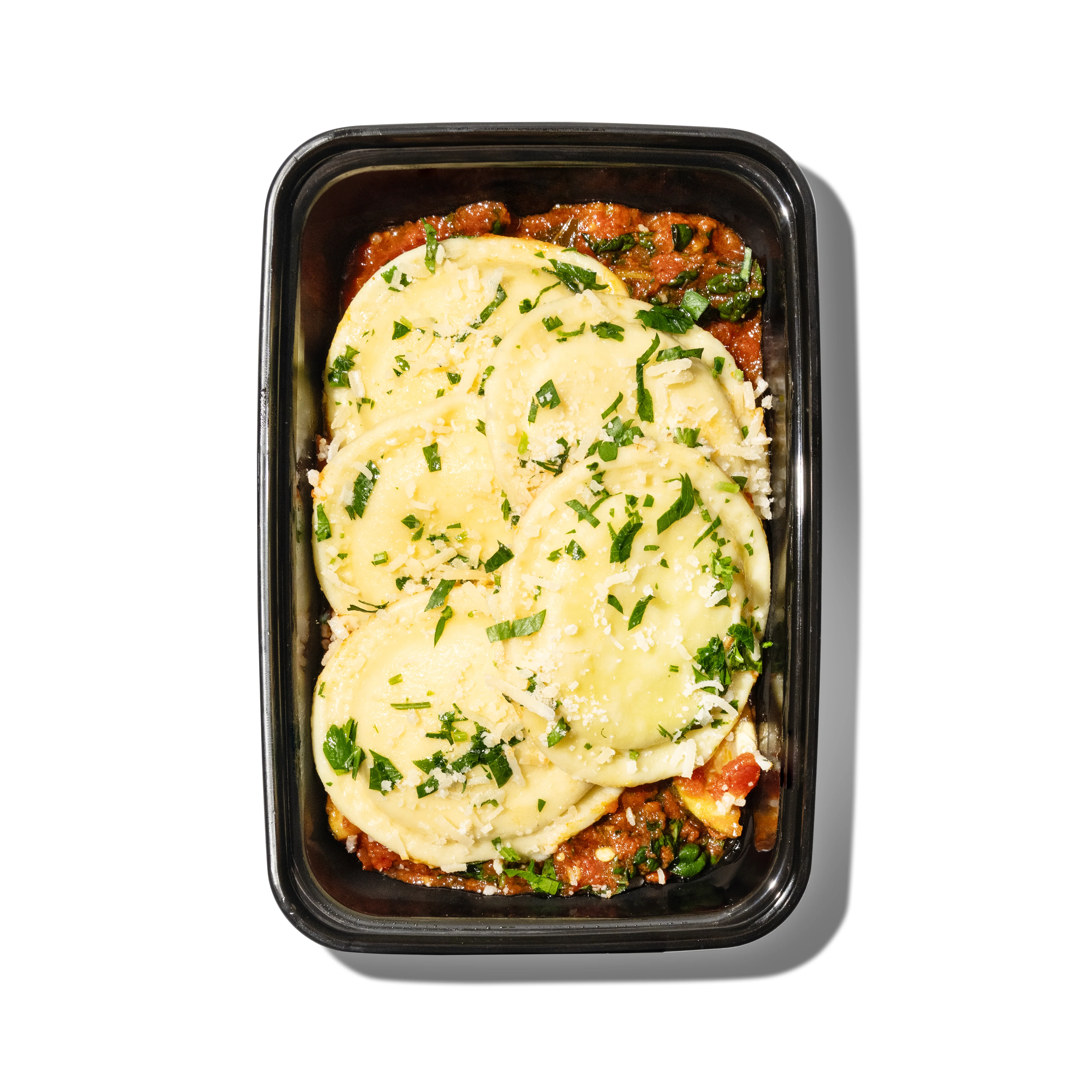 30 - Vegetarian Spinach and Ricotta Ravioli with Arrabbiata Sauce and Parmesan - Image 5