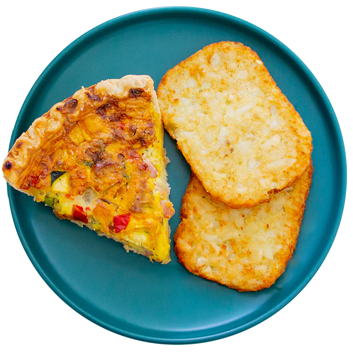 37 - Loaded Breakfast Quiche with Sausage, Ham, Veggies, and Hash Brown - Image 5